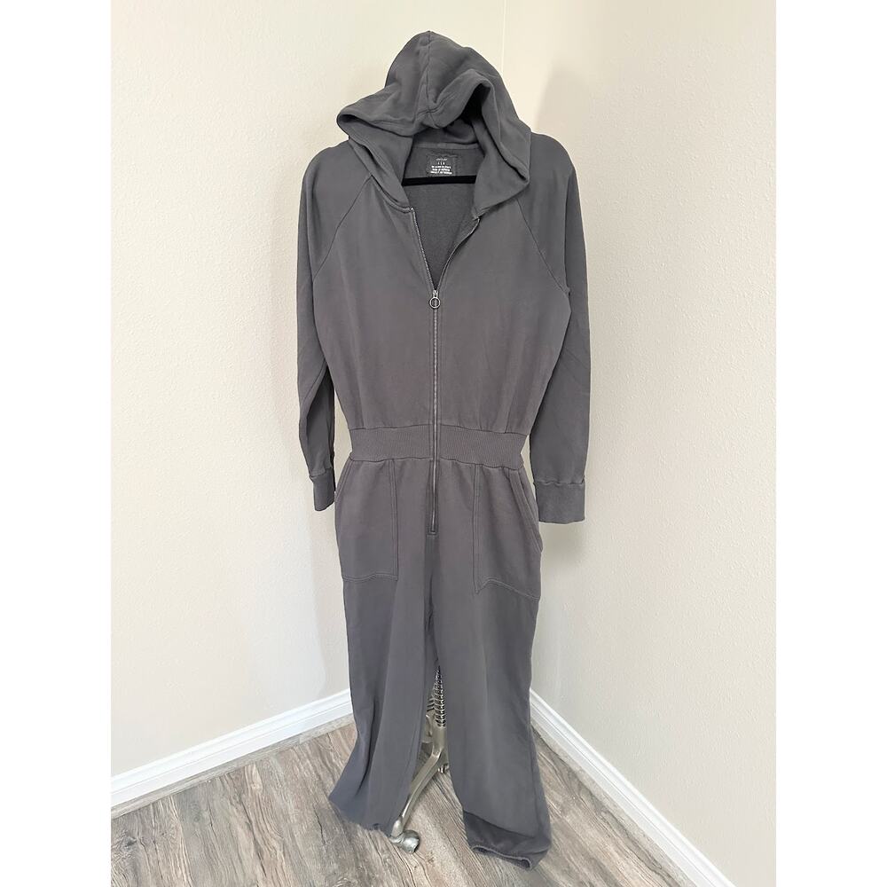 Aerie Weekend Jumpsuit Long Sleeve With Hood Gray Large